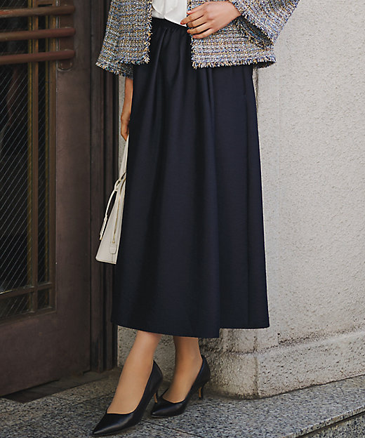 洗える】フルーフィーツイル フレア スカート（SKWOLS0017