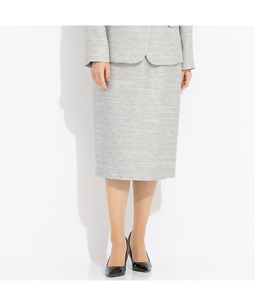 セットアップ対応】ラメツイード タイトスカート（50041543