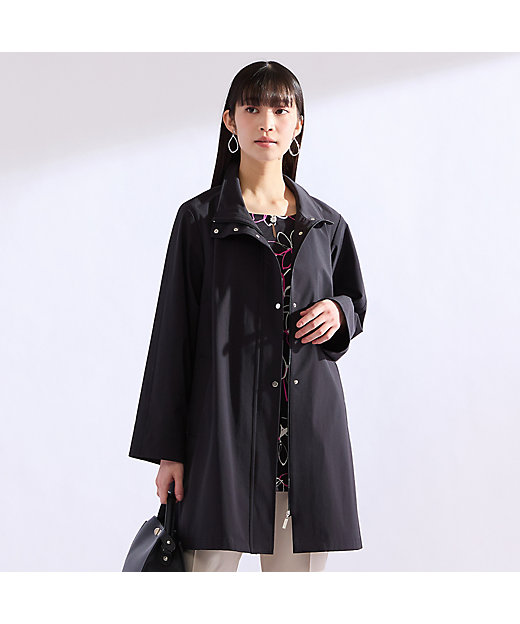 M～4L】はっ水スタンドカラーコート（50072601） | Liliane