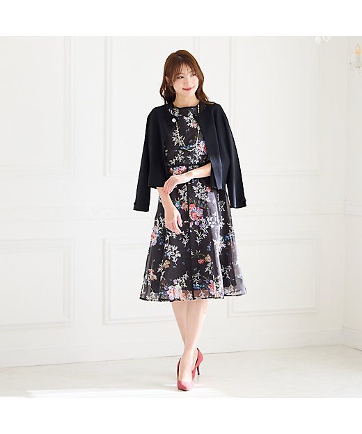 オーガンジー刺繍ワンピース（51012503） | Rose Tiara (Women