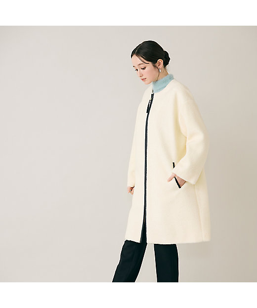 ボアロングコート（83086501） | Rose Tiara (Women/大きい