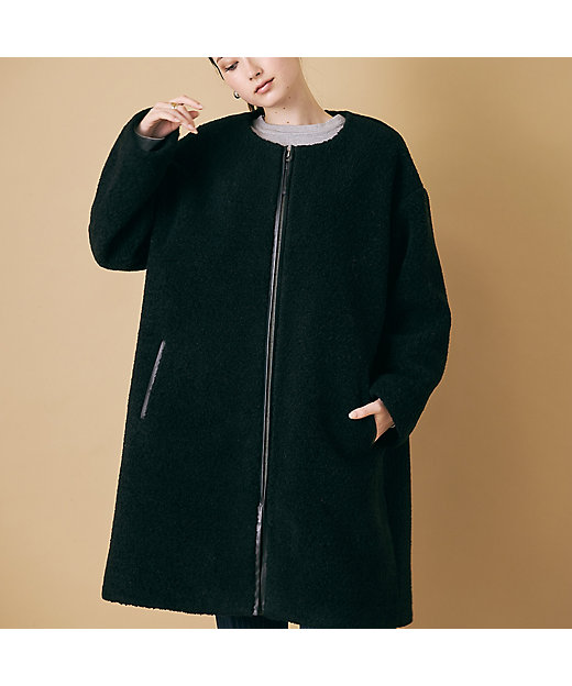 ボアロングコート（83086501） | Rose Tiara (Women/大きい