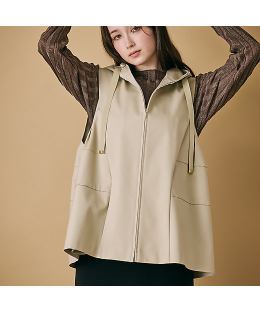 サイドタックフード付きジレ（83005501） | Rose Tiara (Women