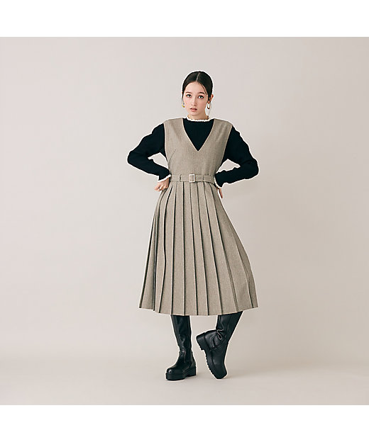 トラッド風プリーツワンピース（83016503） | Rose Tiara