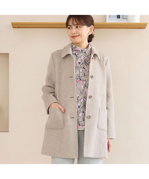 ステンカラーシャギーコート（12086531） | LOBJIE (Women