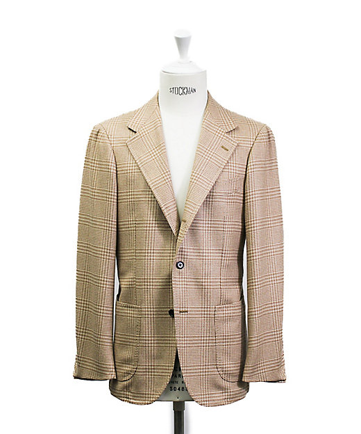 キャメル グレンチェックジャケット S／RT055F48G | RING