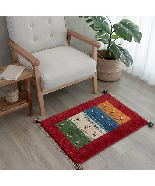 ☆ペルシャ手織りギャッベ 玄関マットSサイズ 8 | 三越伊勢丹