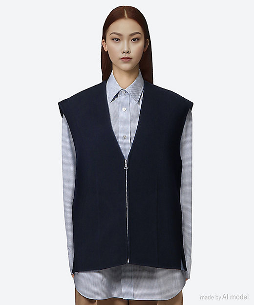 ウールダブルフェイスジップベスト 7925－230－0428