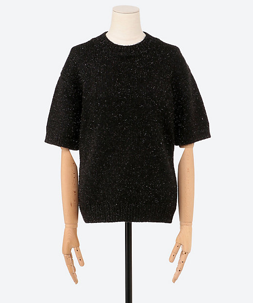 ラメクルーネックショートスリーブ 7918－1－060124