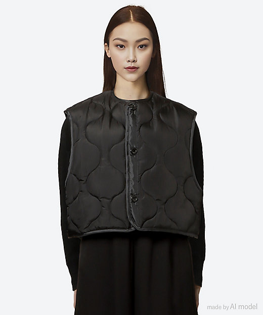 QUILTED CROPPED VEST | HYKE (Women)/ハイク