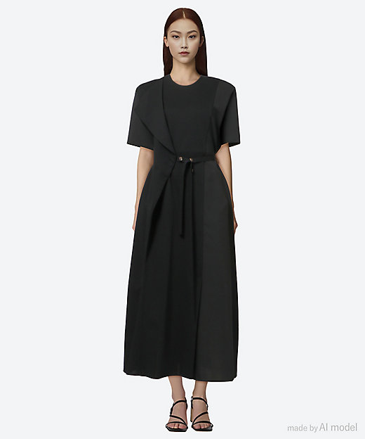 Heike combi tex jersey dress BK