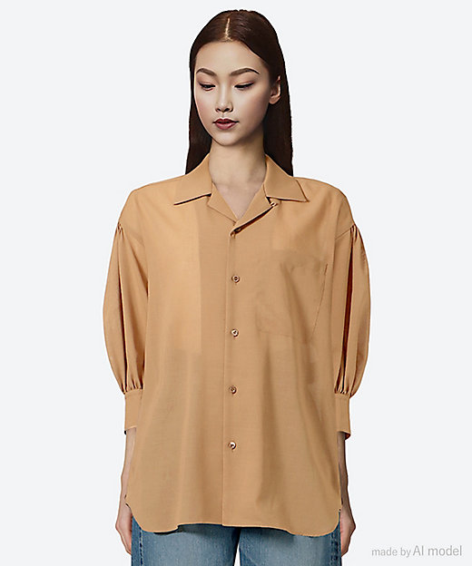T／W VOILE BALLOON SLEEVE BLOUSE