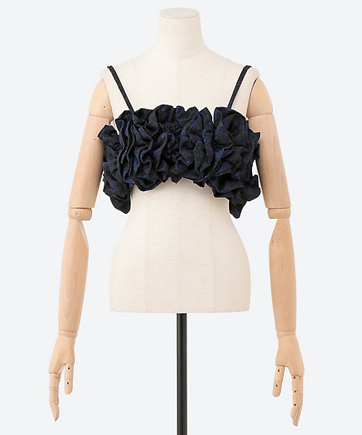 Viviano フリルビスチェ ホワイト・ゴールド ヴィヴィアーノ VIVIANO