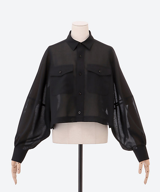 T／W VOILE BALLOON SLEEVE CROPPED