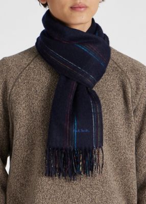 ランダムストライプ カシミヤ マフラー（240406CA） | Paul