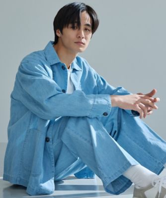 綿麻デニムカバーオール セットアップ可（2002410626