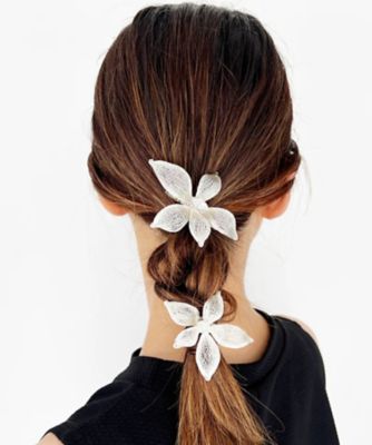 コレットマルーフ花模様 バレッタ コレットマルーフバレッタ髪飾り花