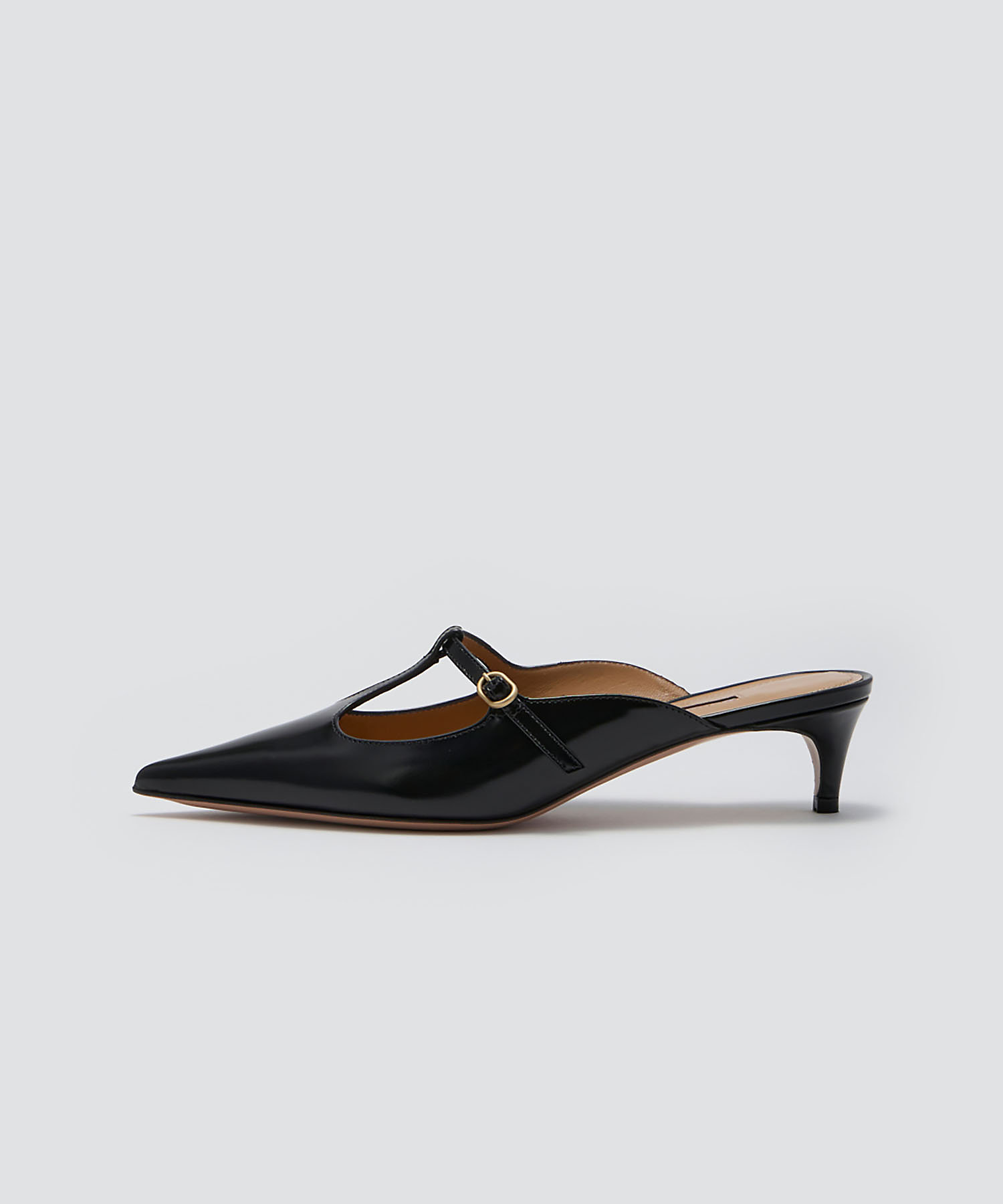 CUORE Tストラップパンプス 3．5cm BLACK