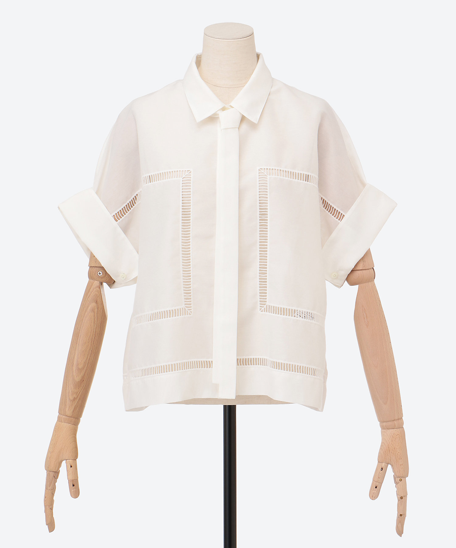 フラッフィーオーガンジー シャツ 4110700668 | ebure