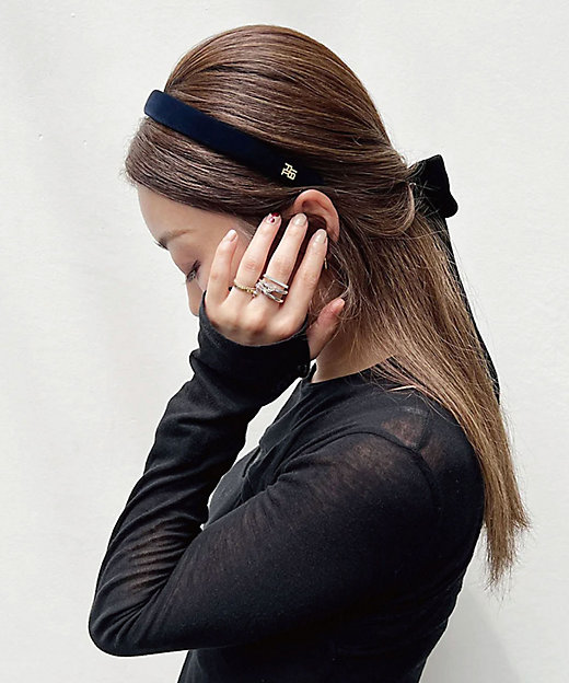 ベルベット パデッド ミディアム ヘッドバンド 23F－THHH