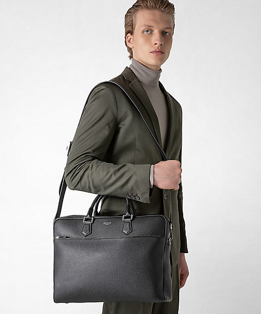 CACHEMIREレザー製 スリムブリーフケース | SERAPIAN (Men