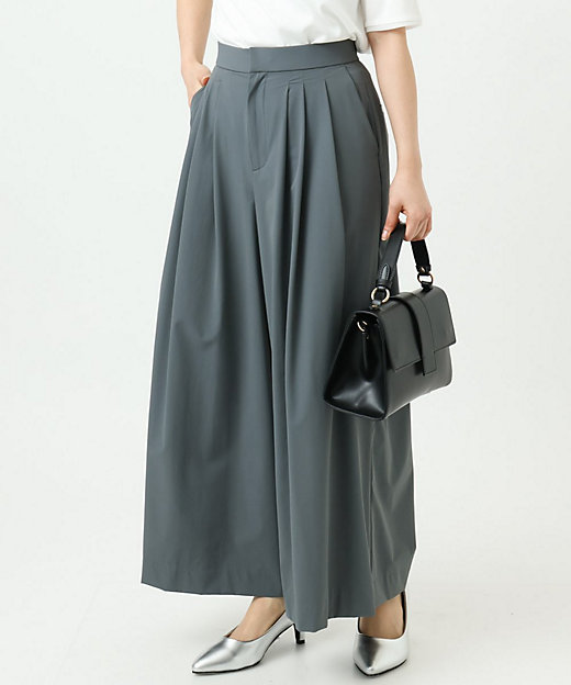 小さいサイズ】ストレッチ3タックワイドパンツ／洗える | MK MICHEL