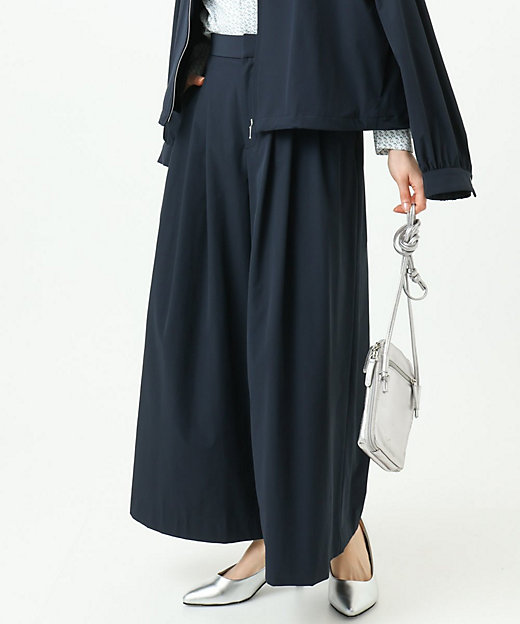 小さいサイズ】ストレッチ3タックワイドパンツ／洗える | MK MICHEL