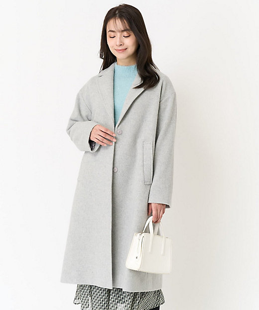 小さいサイズ】ウールモッサ ロングチェスターコート | MK MICHEL