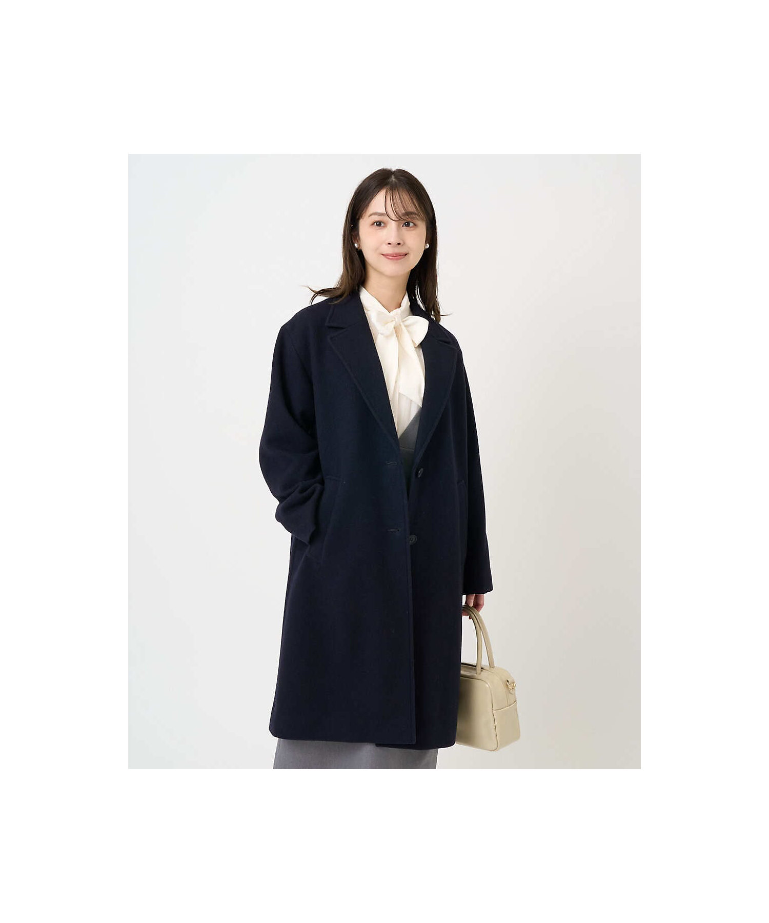 小さいサイズ】エアリアルウール チェスターコート | MK MICHEL KLEIN