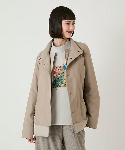 小さいサイズ】レイヤード風ツイルダウンコート | HIROKO BIS（Women