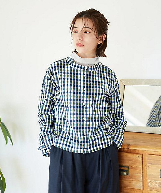 塩縮ギンガムチェックブラウス | GIANNI LO GIUDICE(Women/小さい