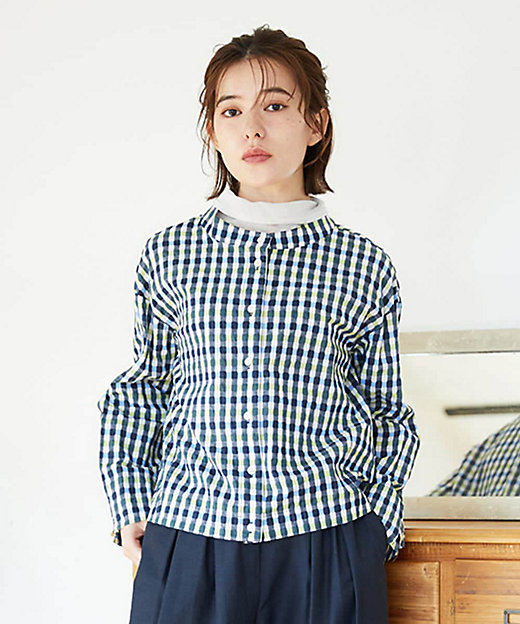 塩縮ギンガムチェックブラウス | GIANNI LO GIUDICE(Women/小さい