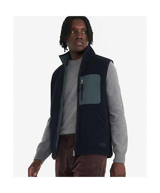 シェルパフリース リバーシブルベスト ／ スタンドジップフリース