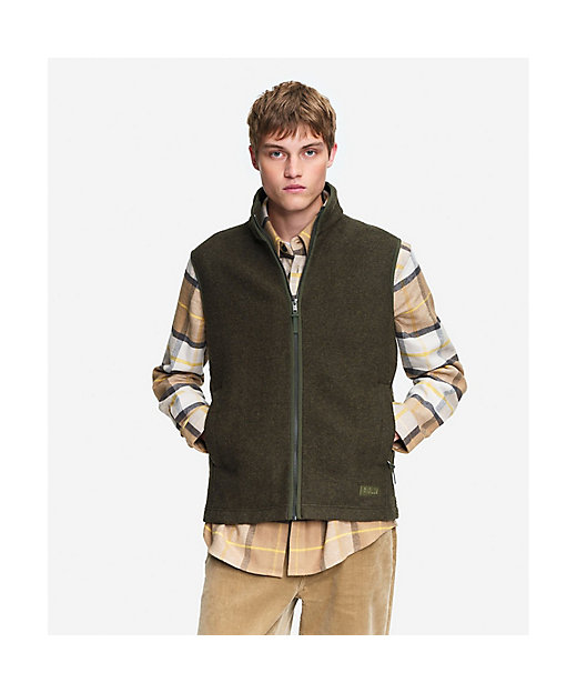 メリノウールブレンド スタンドカラーフリースベスト T－KIT