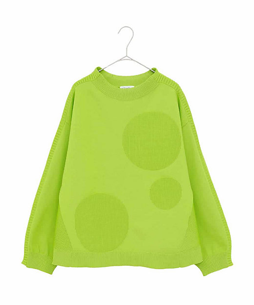 大きいサイズ】ドットジャカードニットプルオーバー ／洗える | HIROKO