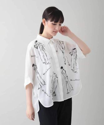 TRUNK KOSHINO HIROKO アートプリントメッシュデザインブルゾン