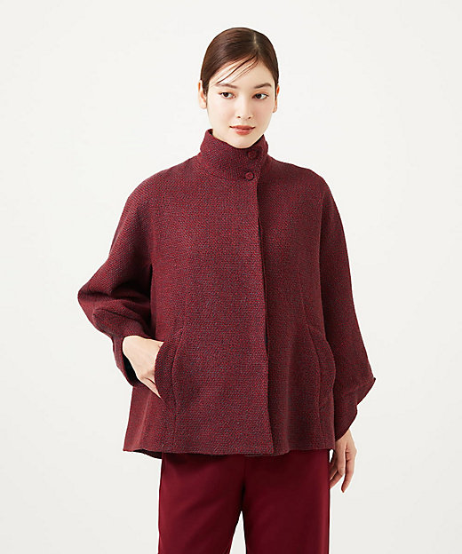 スタンドカラーツイードショートコート | Sybilla (Women)/シビラ