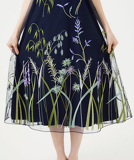 リーフ刺繍チュールドレス | Sybilla (Women)/シビラ | 三越伊勢丹