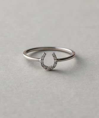 PT900 ホースシュー ダイヤモンド リング | ete bijoux (Women