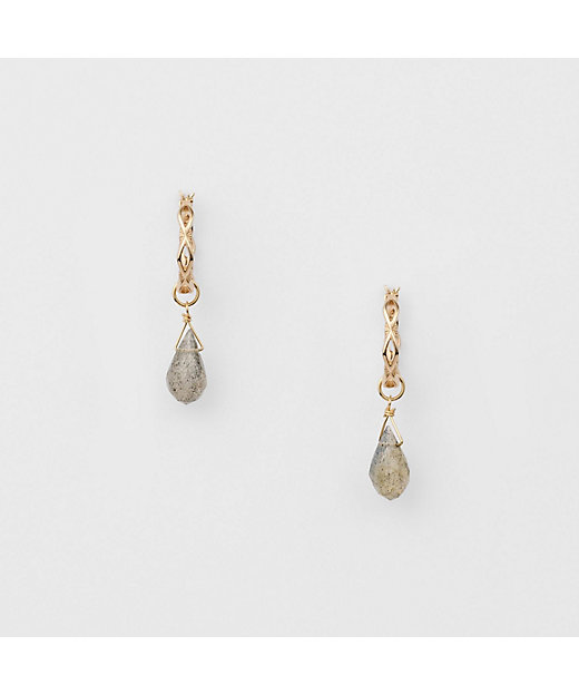 白妙 ♦︎14kgfラブラドライトバタフライカービングピアス/イヤリング