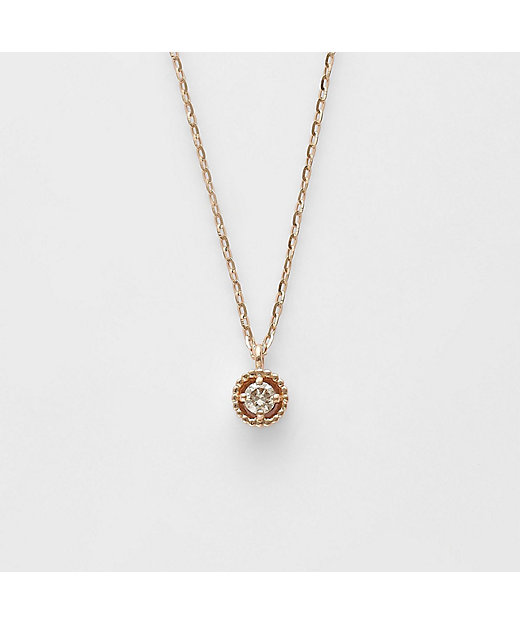 WEB限定》K10ダイヤモンドネックレス（0．03ct／ピンク