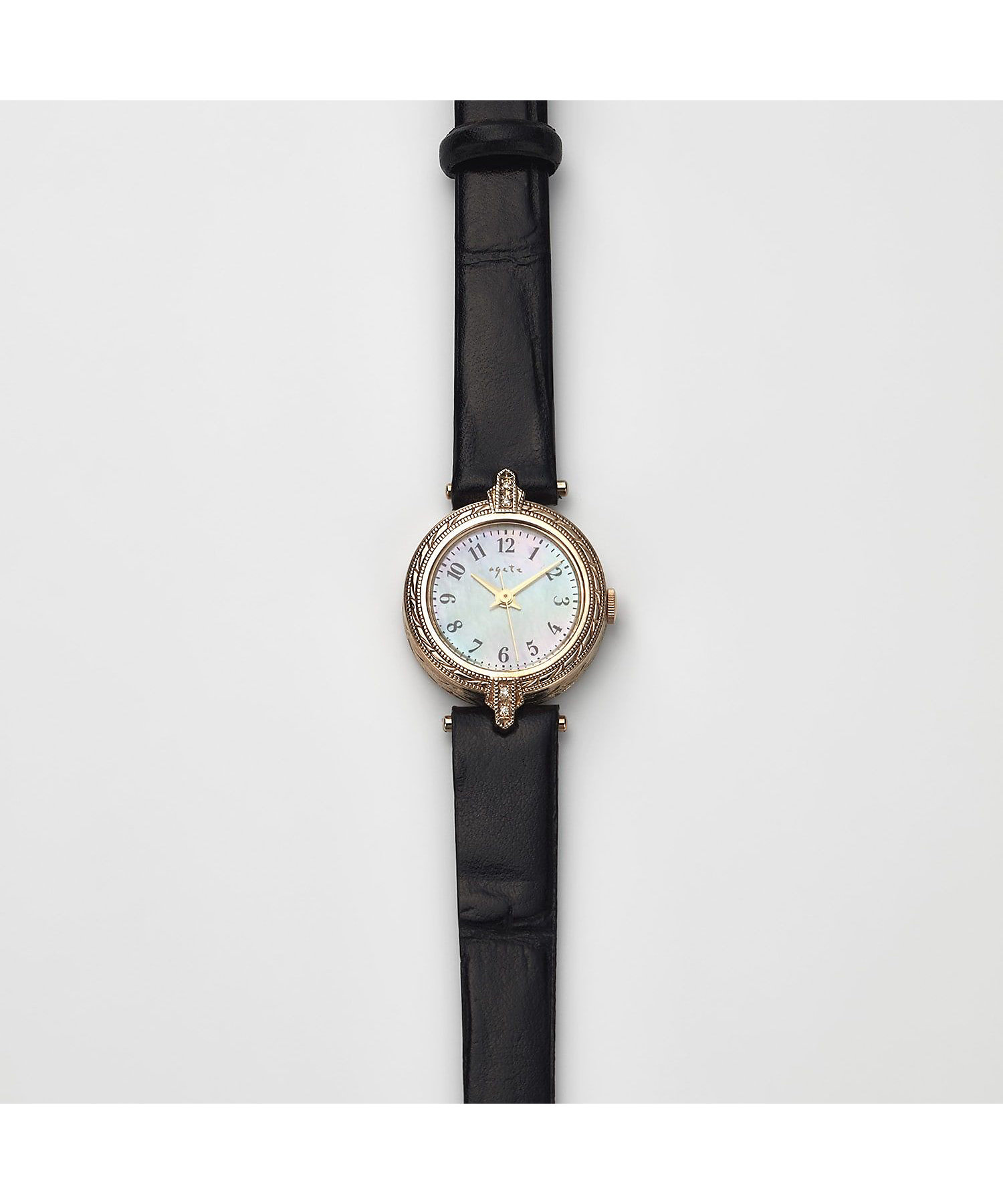 ラウンドフェイス革ベルトウォッチ | agete/アガット | 三越伊勢丹