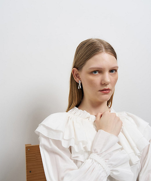 ノットリボンピアス | LANVIN en Bleu (Women)/ランバン オン ブルー