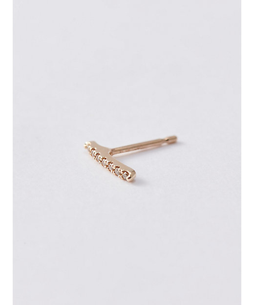 GOSSAMER ステープル ダイヤモンド ピアス ※シングル