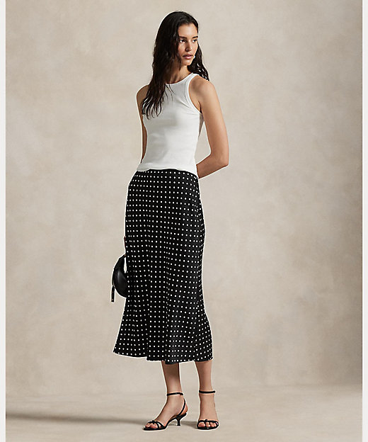 ポルカドット サテン スカート WMPOSKTNDS20048 | POLO