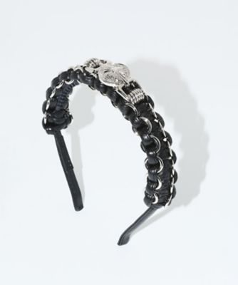 Leather braid headband TZ252ーAK940