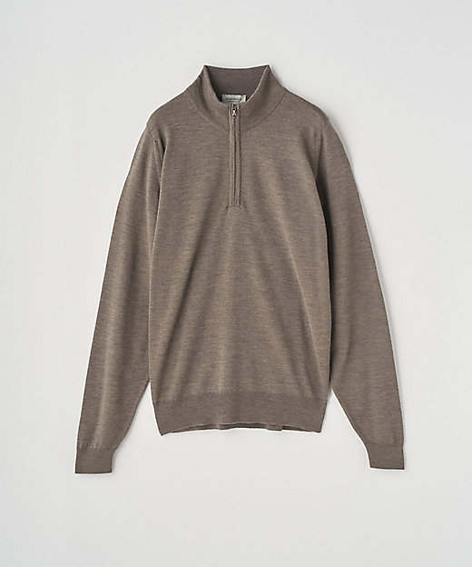 長袖ハーフジップニット 24G STANDARD FIT TAPTON