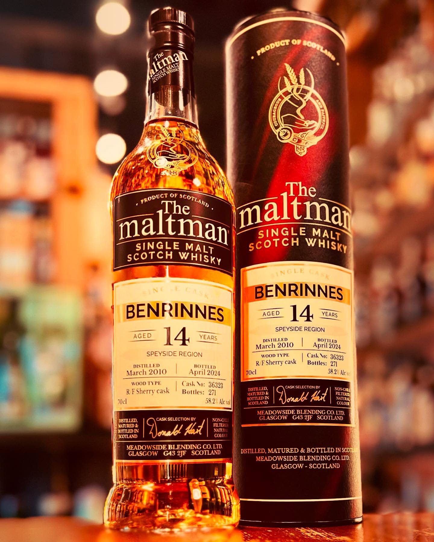 ベンリネス 2010 14年 リフィルシェリーカスク ザ・モルトマン 58.2