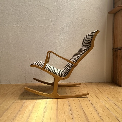 used 天童木工 ロッキングチェア&スツール オットマン ドッド柄