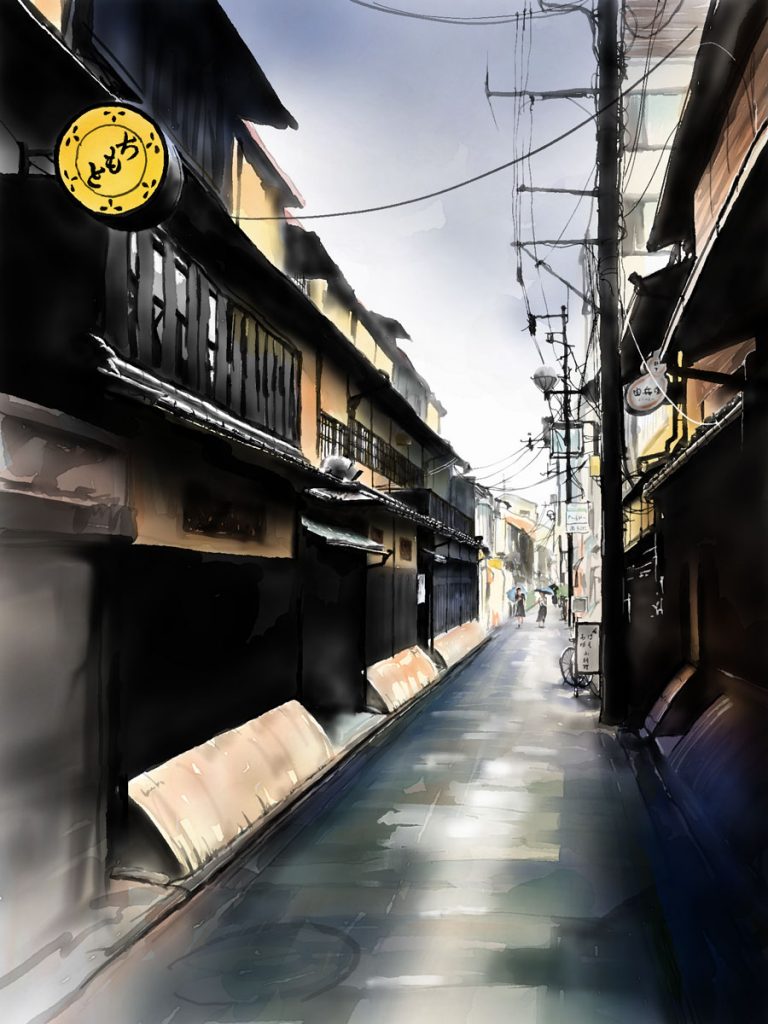 iPadで絵を描く! Tayasui Sketches Proで描いた京都の風景画（iPad
